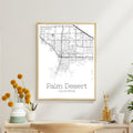 Palm Desert California City Map Poster - GroovyGrove