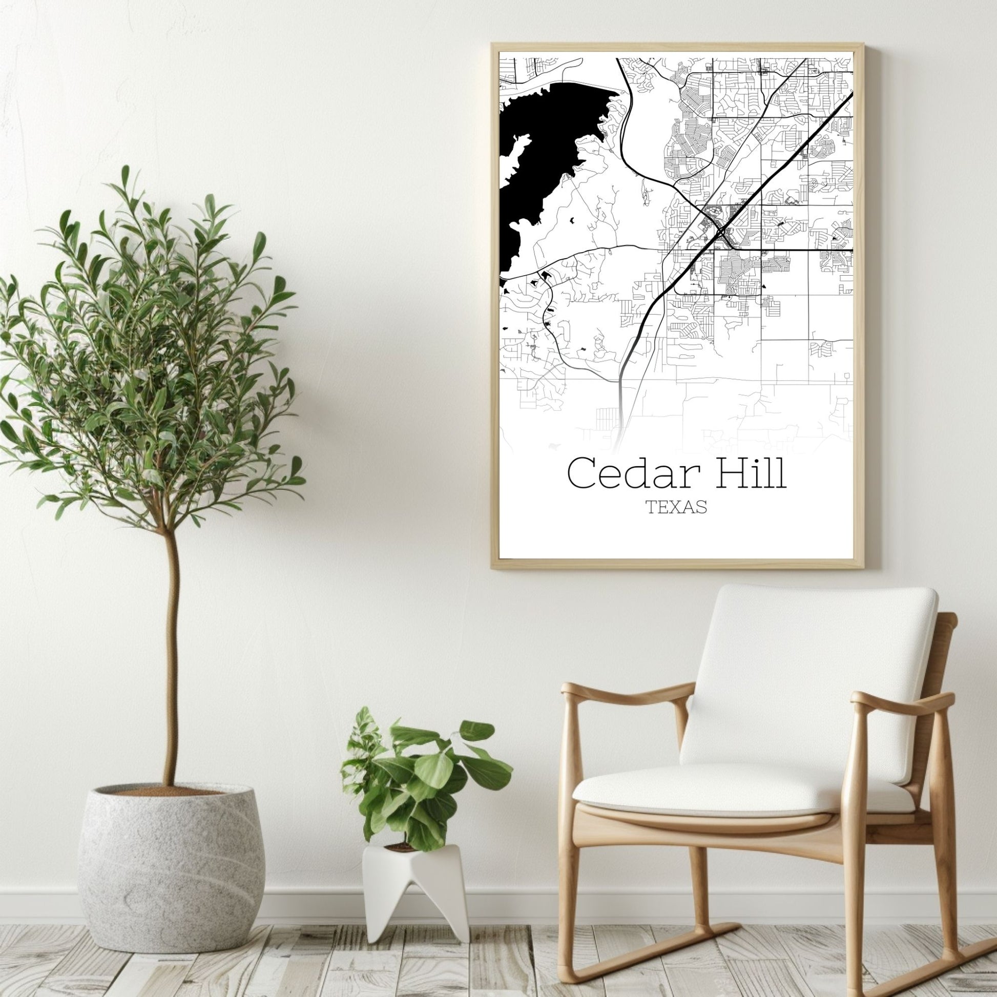 Cedar Hill Texas City Map Poster - GroovyGrove