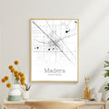 Madera California City Map Poster - GroovyGrove