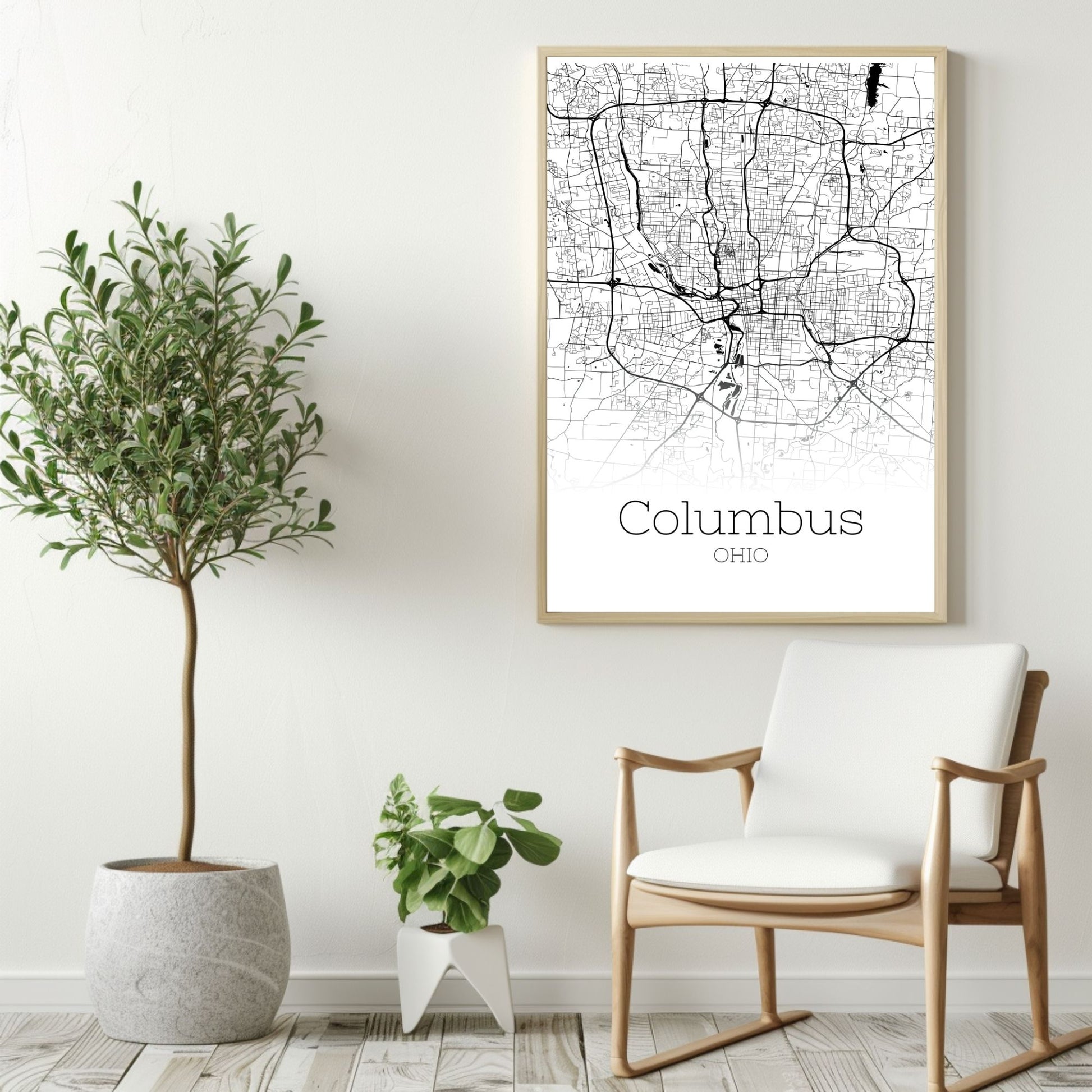 Columbus Ohio City Map Poster - GroovyGrove