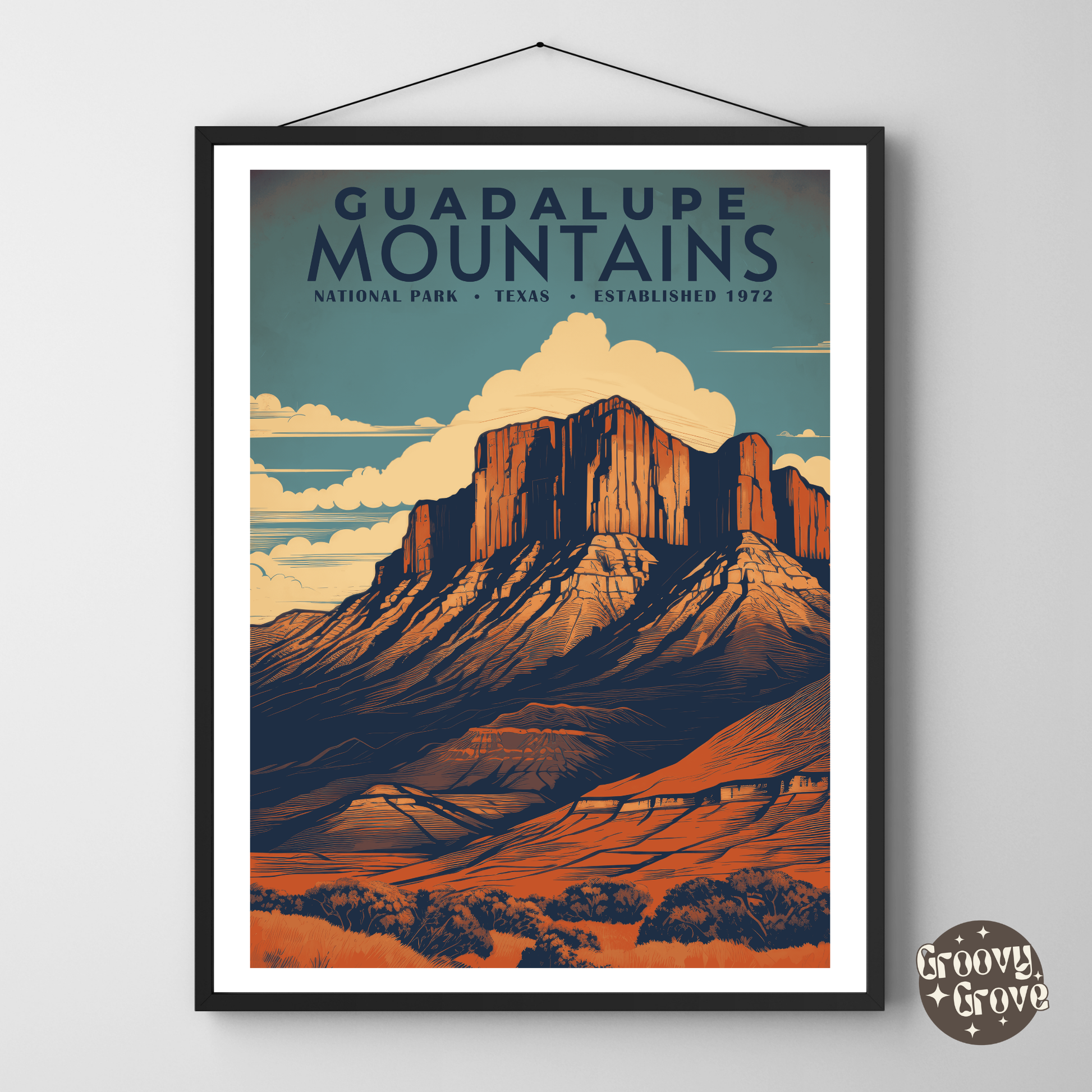 Guadalupe Mountains National Park Vintage Poster - GroovyGrove