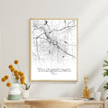 Youngstown Ohio City Map Poster - GroovyGrove