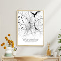 Worcester Massachusetts City Map Poster - GroovyGrove