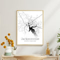 Jacksonville North Carolina City Map Poster - GroovyGrove