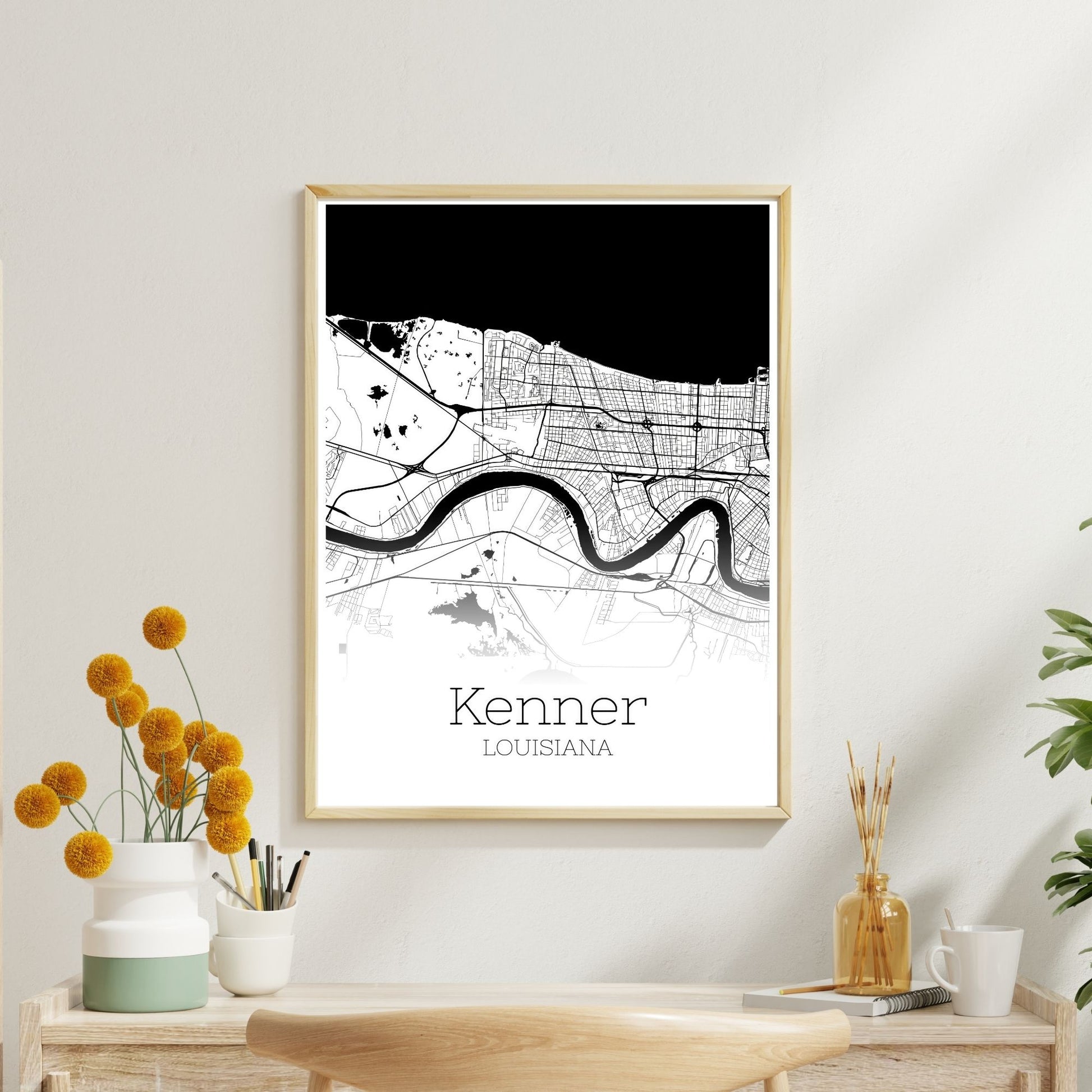 Kenner Louisiana City Map Poster - GroovyGrove