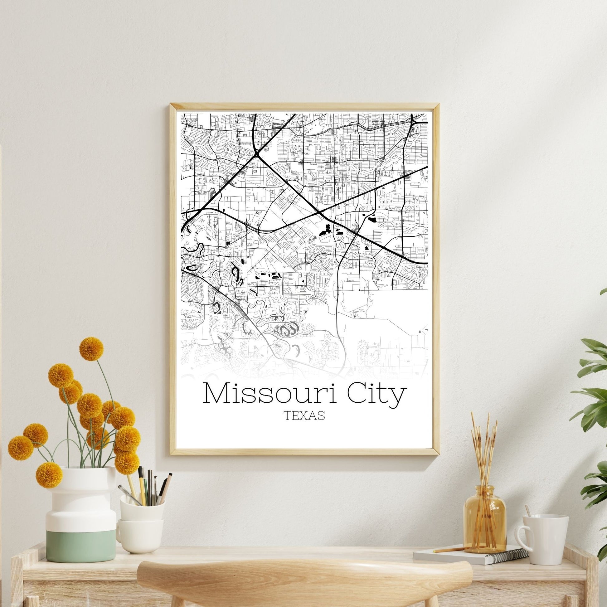 Missouri City Texas Map Poster - GroovyGrove