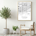 Covina California City Map Poster - GroovyGrove