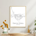 Sierra Vista Arizona City Map Poster - GroovyGrove