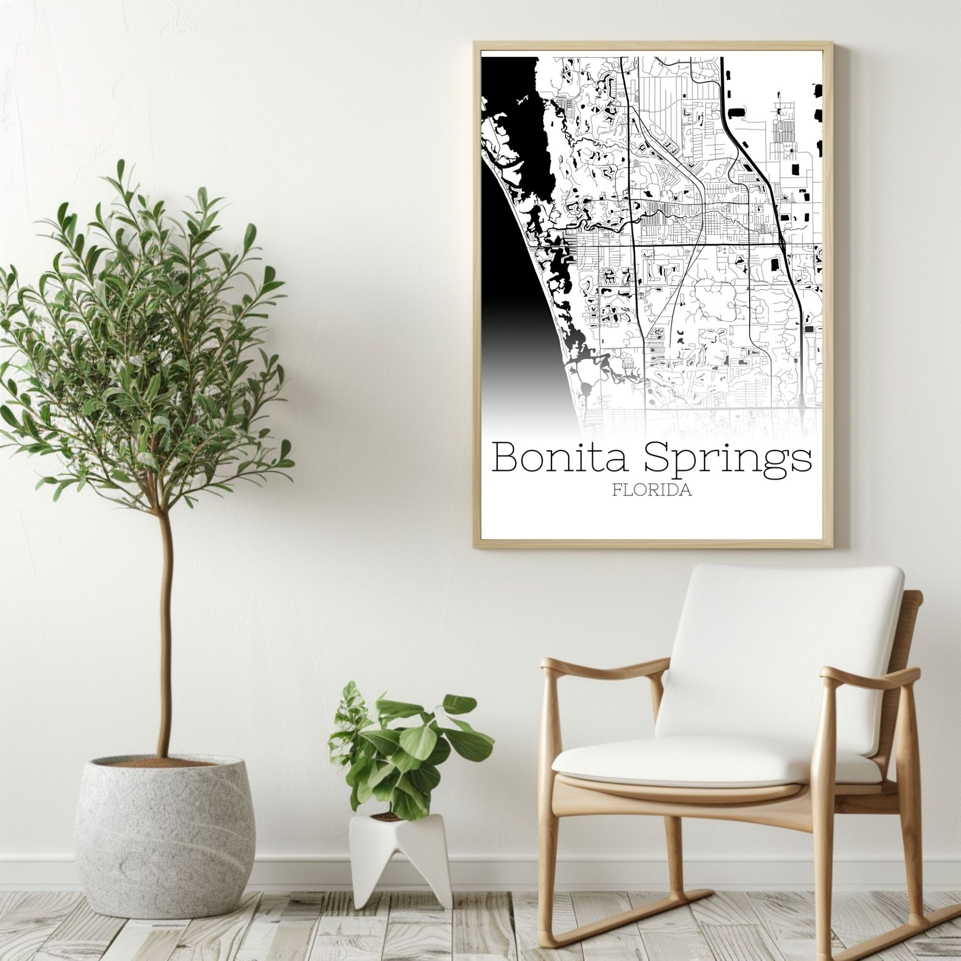 Bonita Springs Florida City Map Poster - GroovyGrove