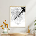 Toledo Ohio City Map Poster - GroovyGrove