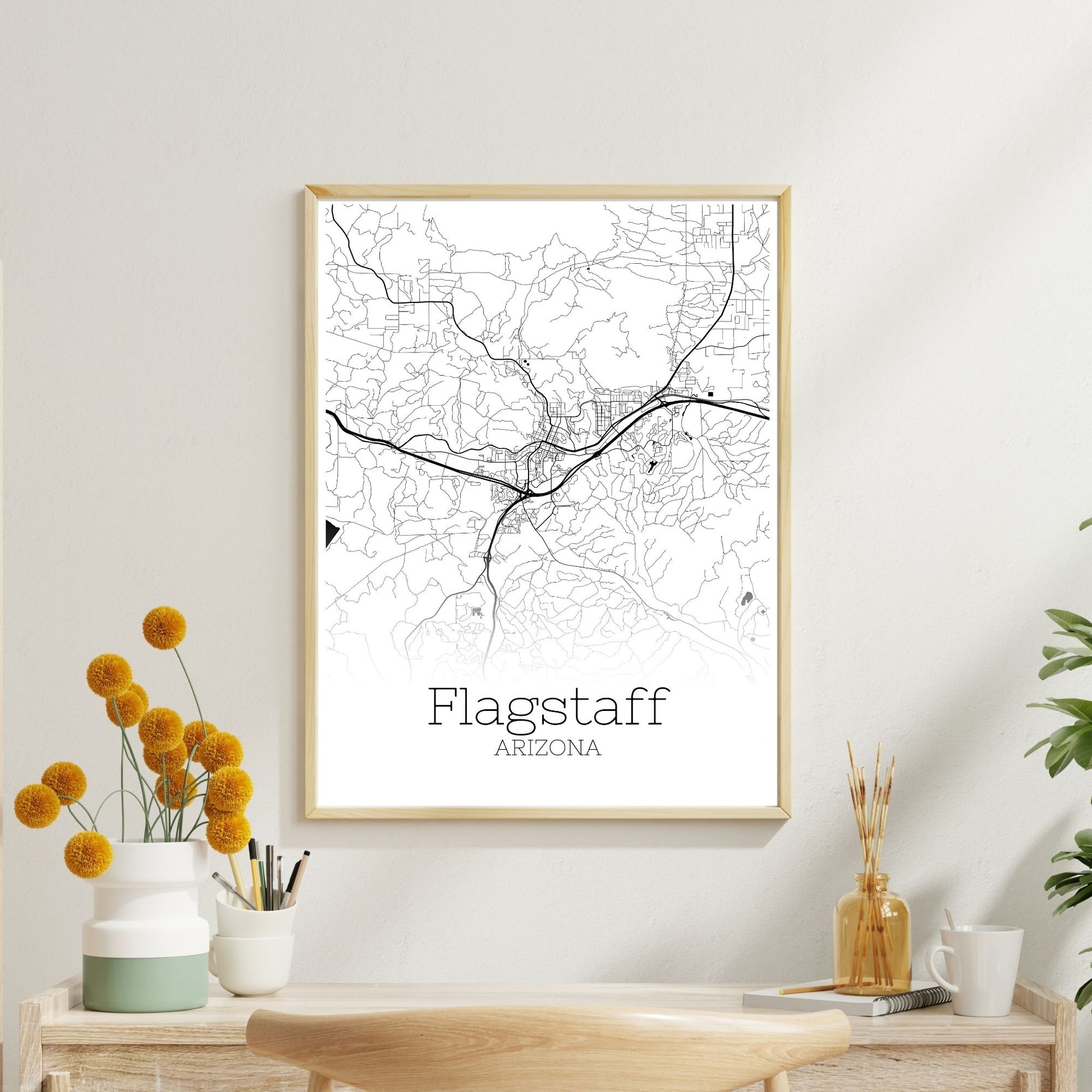 Flagstaff Arizona City Map Poster - GroovyGrove