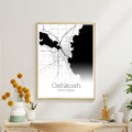 Oshkosh Wisconsin City Map Poster - GroovyGrove