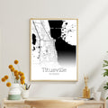 Titusville Florida City Map Poster - GroovyGrove