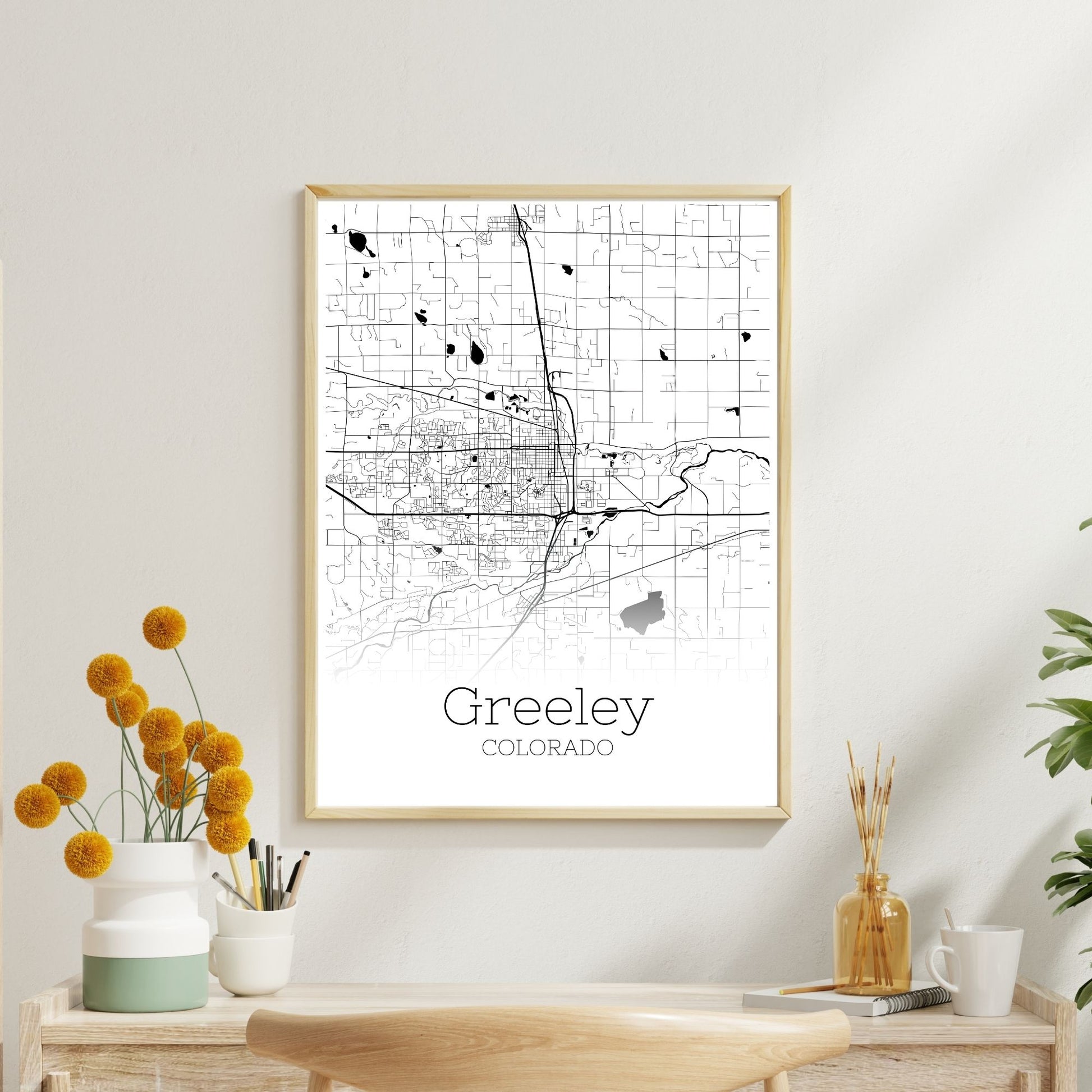 Greeley Colorado City Map Poster - GroovyGrove