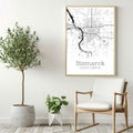 Bismarck North Dakota City Map Poster - GroovyGrove