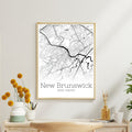 New Brunswick New Jersey City Map Poster - GroovyGrove