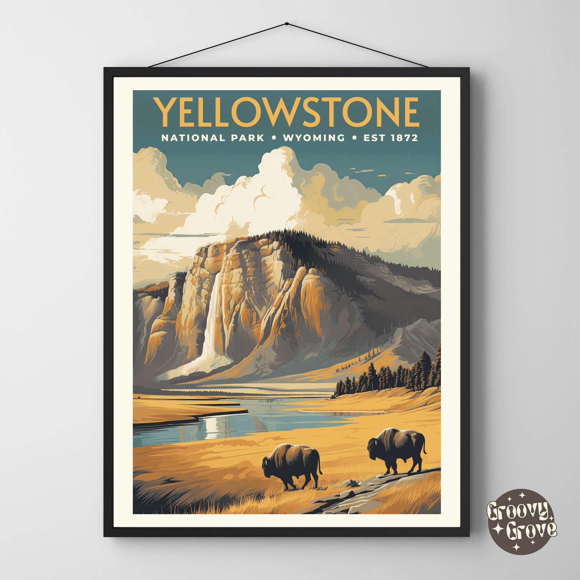 Yellowstone National Park Vintage Poster - GroovyGrove