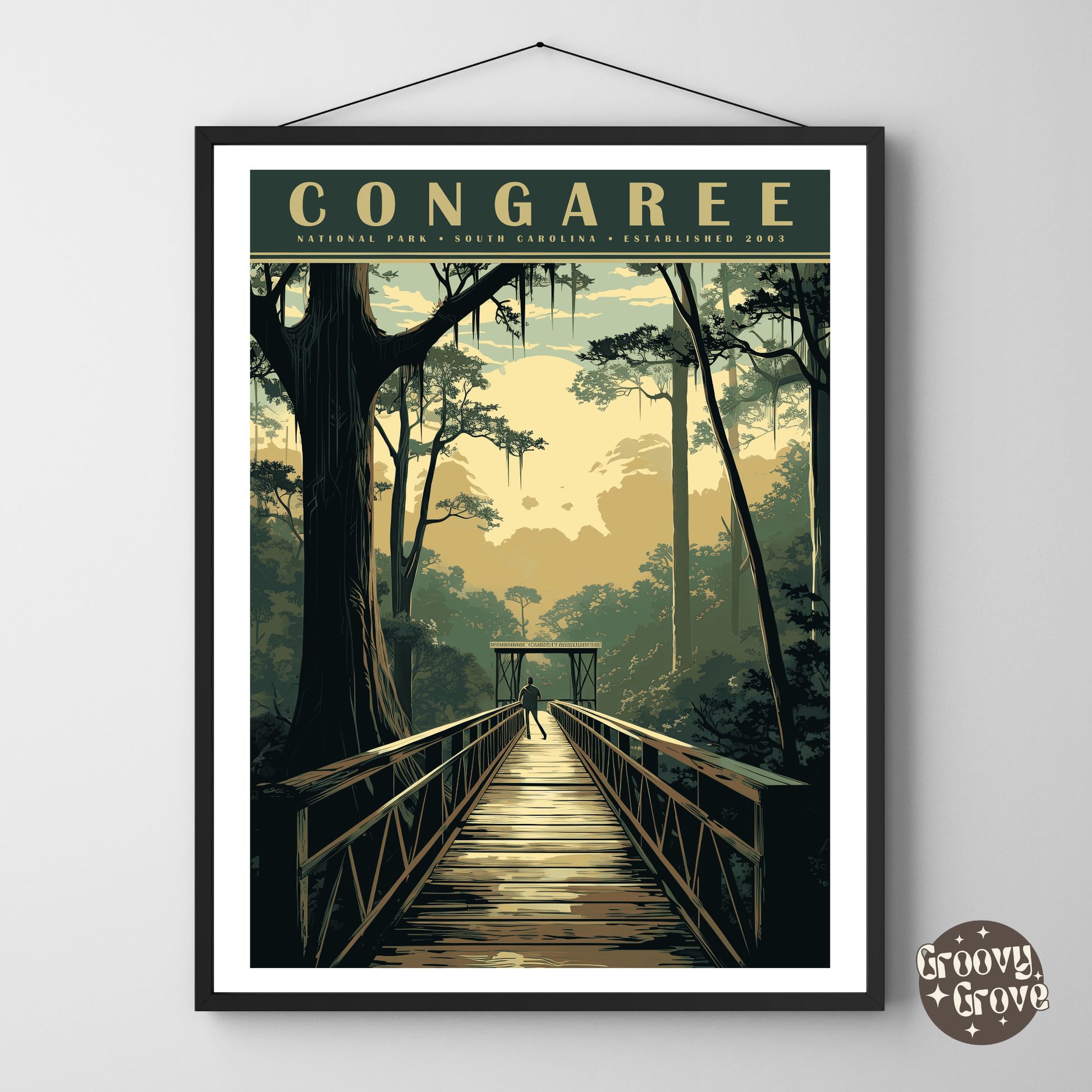 Congaree National Park Vintage Poster - GroovyGrove