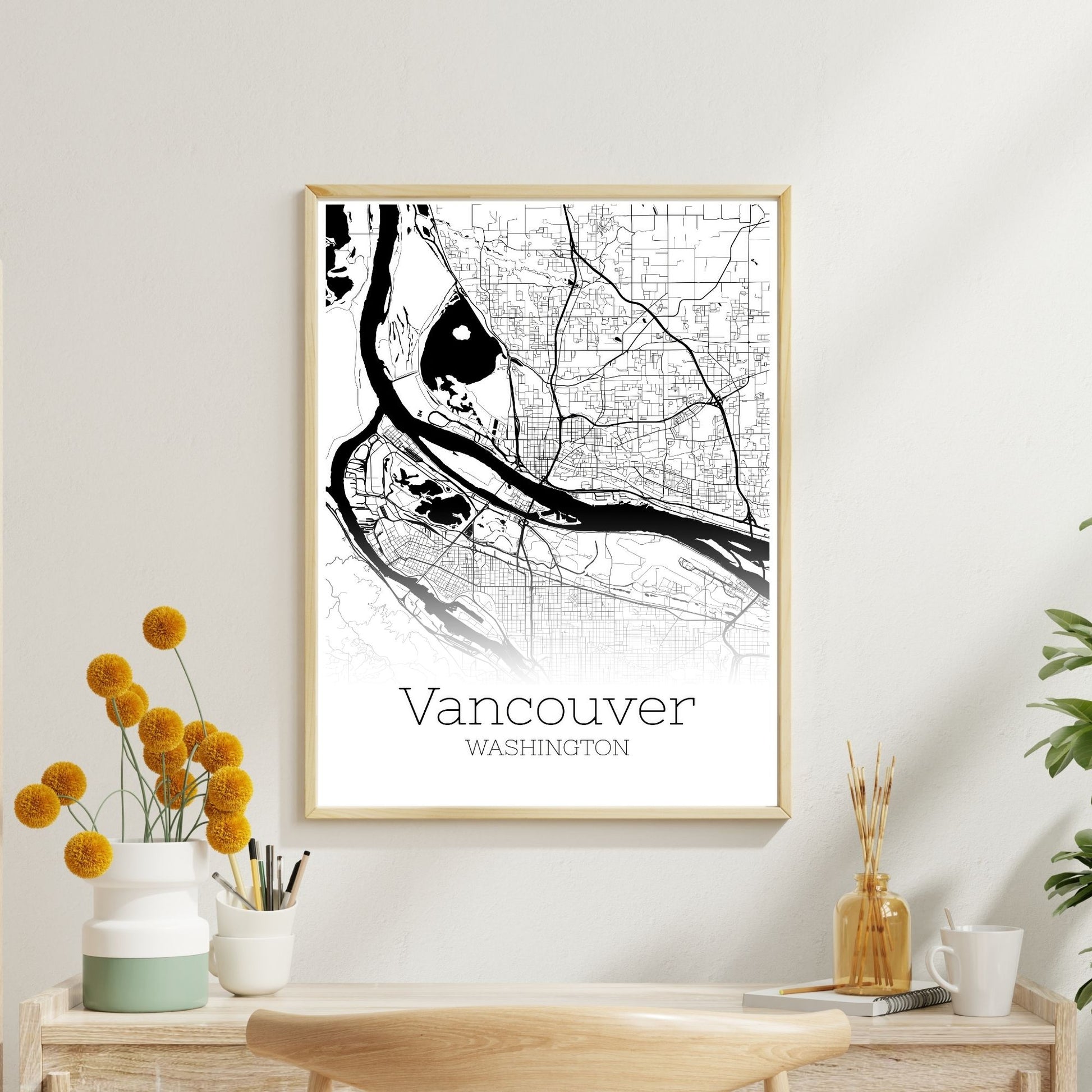 Vancouver Washington City Map Poster - GroovyGrove