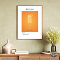 Bellini Retro Cocktail Poster - GroovyGrove