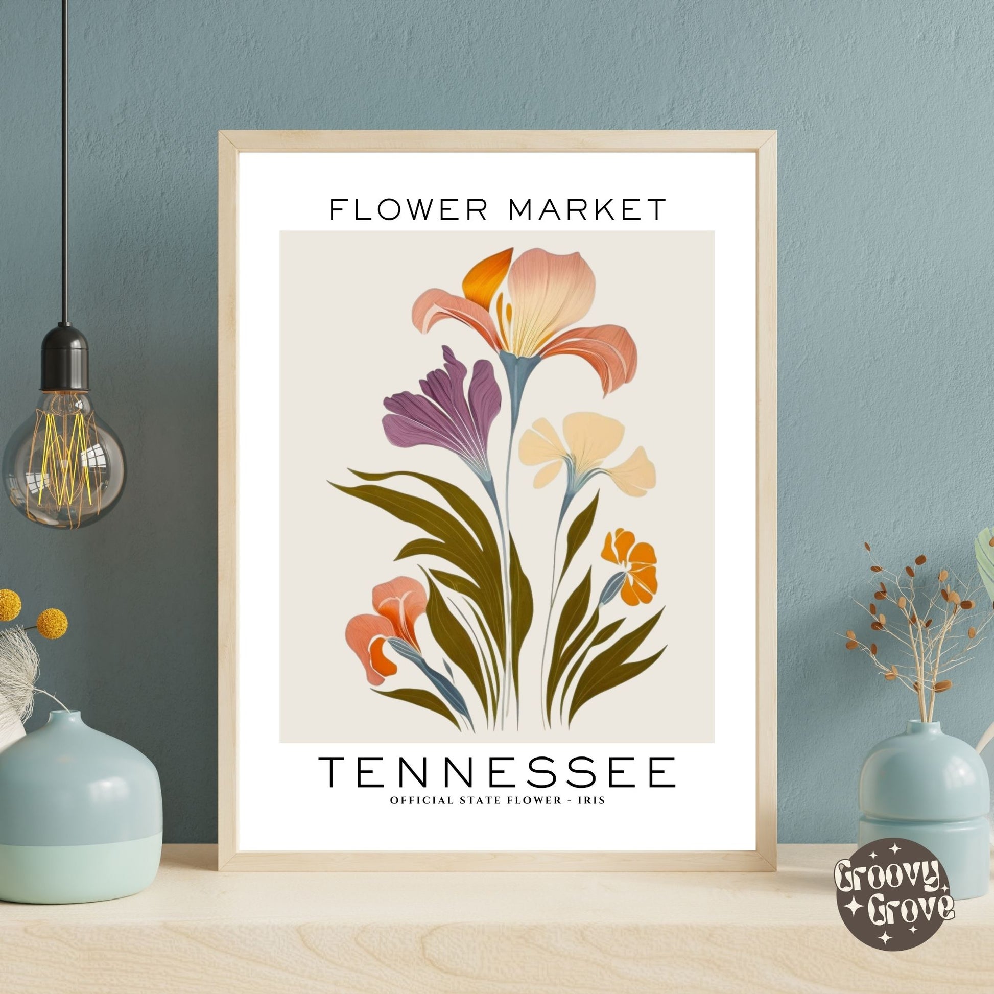 Tennessee Flower Market Poster - GroovyGrove