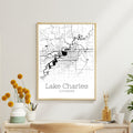 Lake Charles Louisiana City Map Poster - GroovyGrove