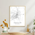 Santa Fe New Mexico City Map Poster - GroovyGrove