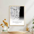 Hollywood Florida City Map Poster - GroovyGrove