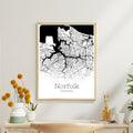 Norfolk Virginia City Map Poster - GroovyGrove