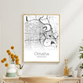 Omaha Nebraska City Map Poster - GroovyGrove