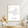 Yucaipa California City Map Poster - GroovyGrove