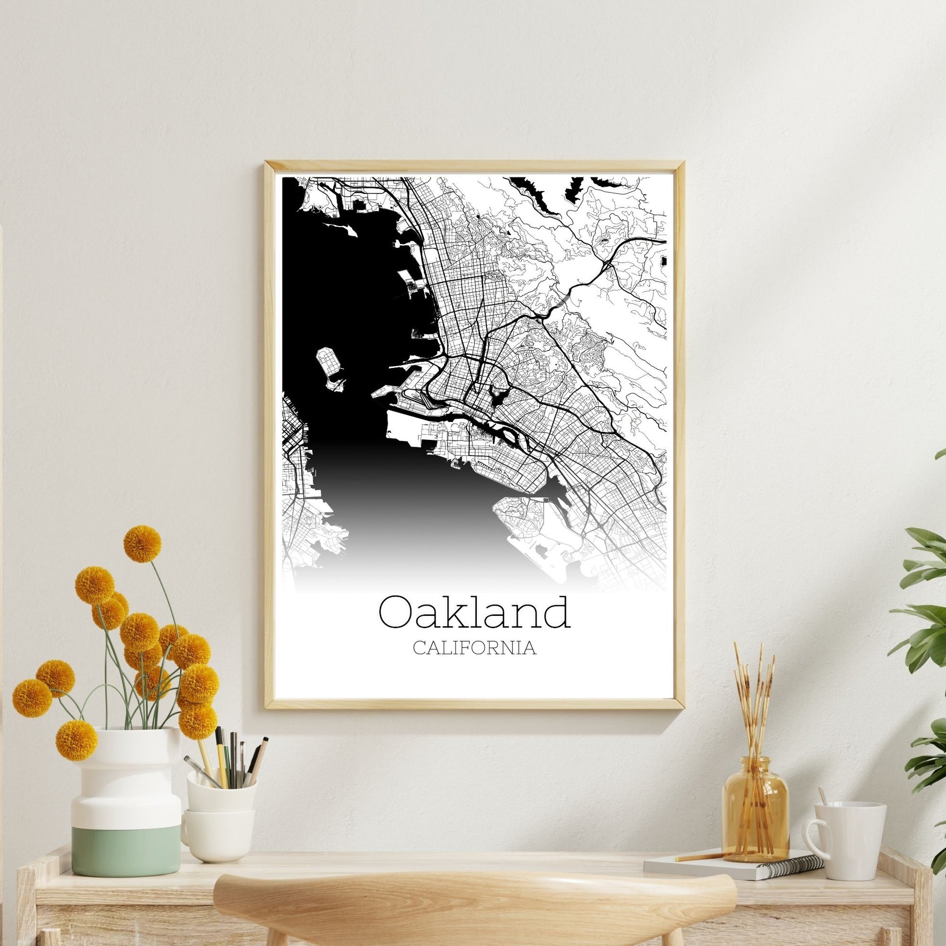 Oakland California City Map Poster - GroovyGrove