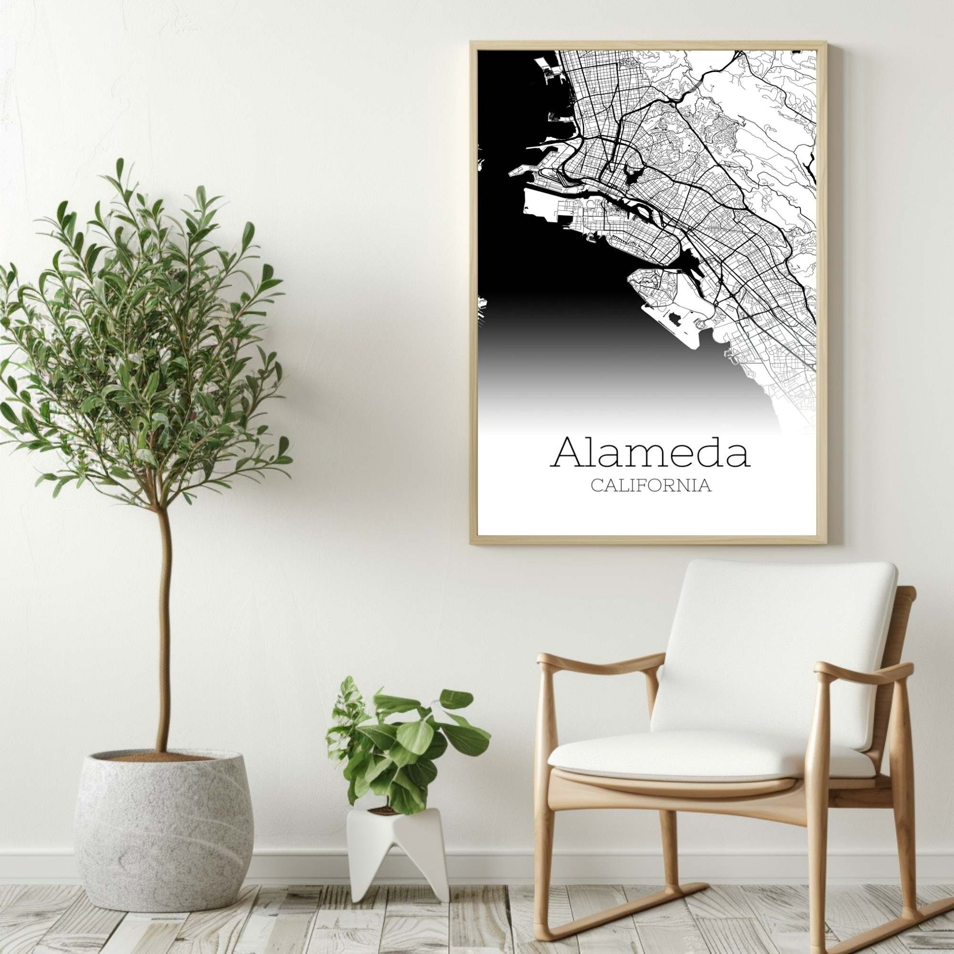 Alameda California City Map Poster - GroovyGrove