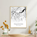 Sayreville New Jersey City Map Poster - GroovyGrove