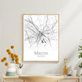 Macon Georgia City Map Poster - GroovyGrove