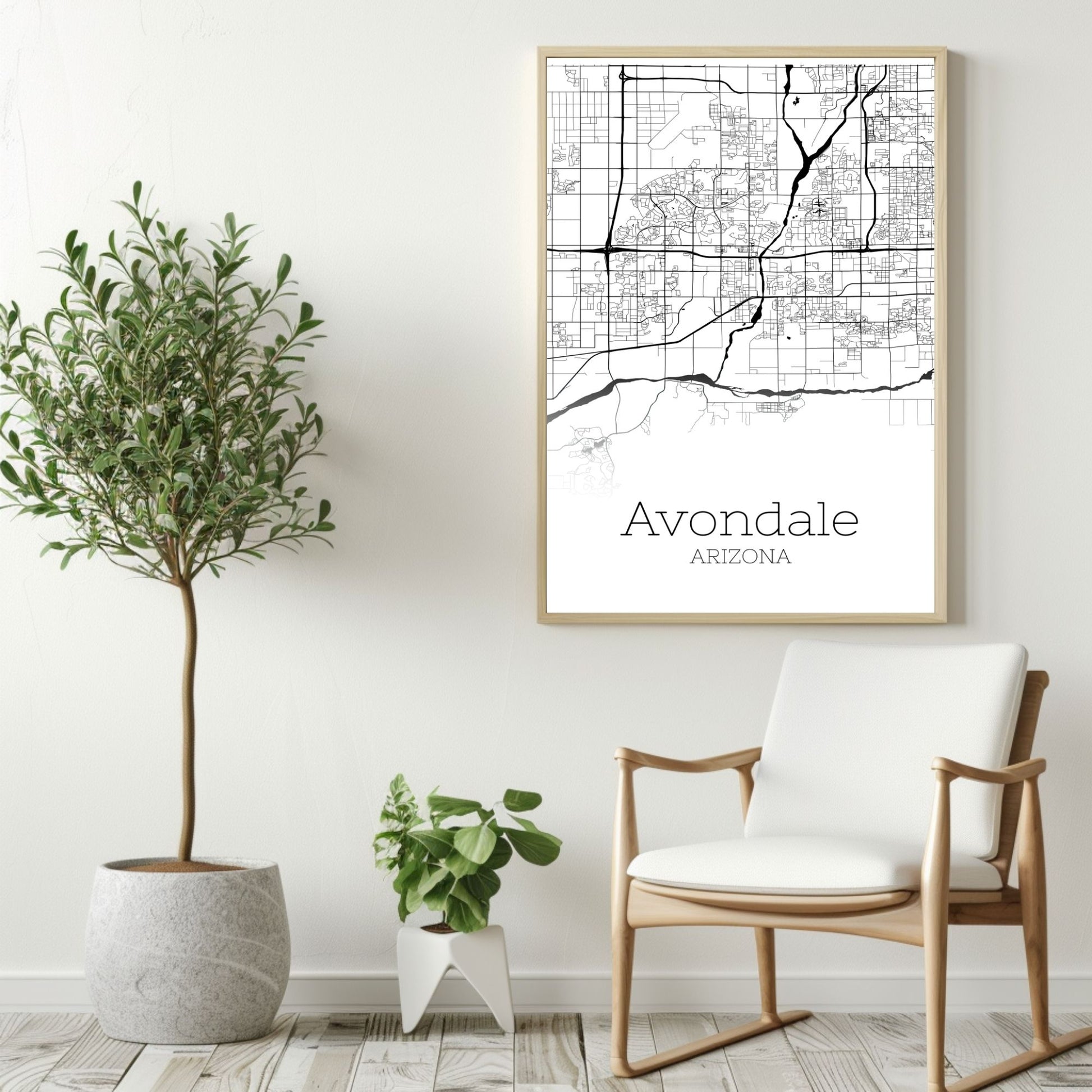 Avondale Arizona City Map Poster - GroovyGrove