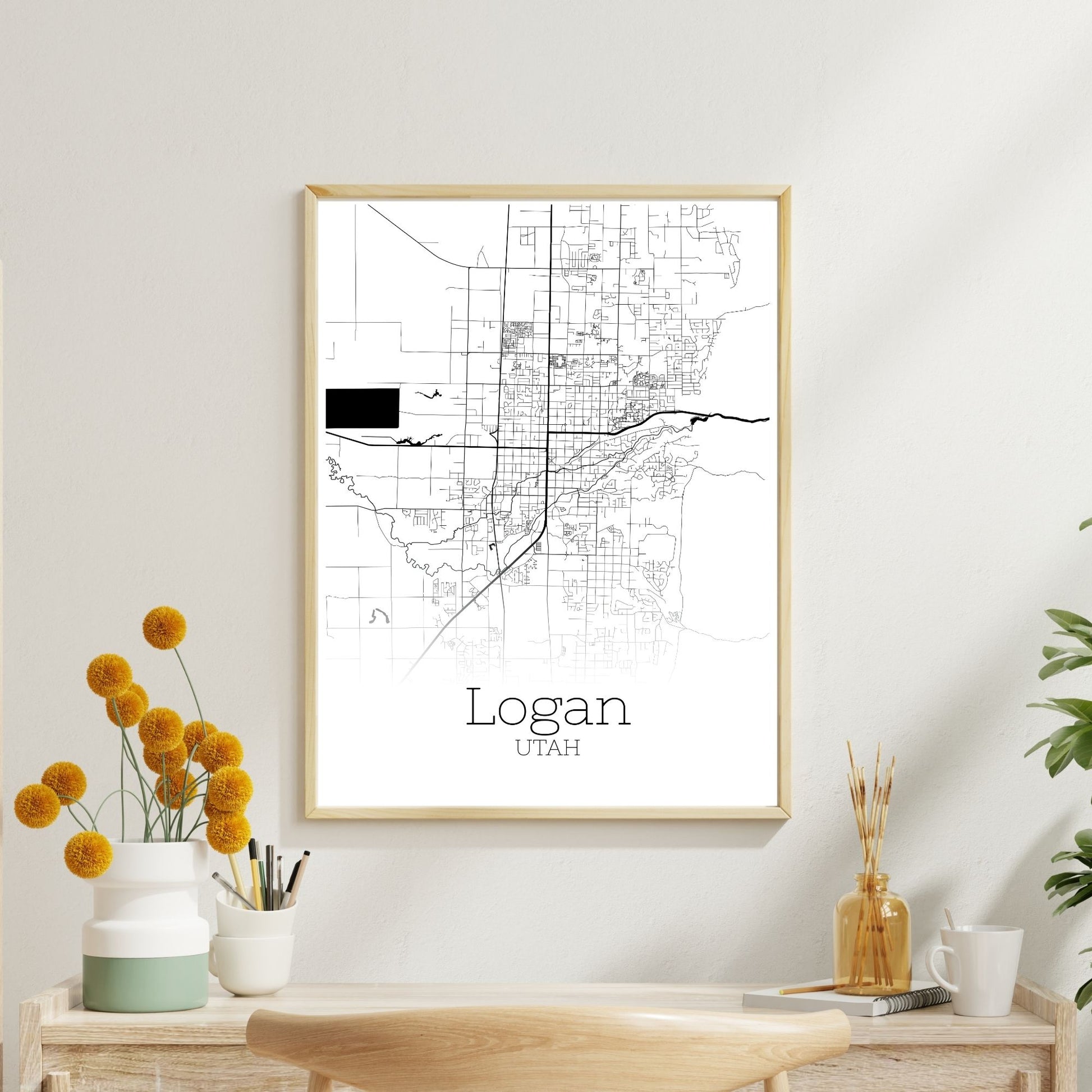 Logan Utah City Map Poster - GroovyGrove