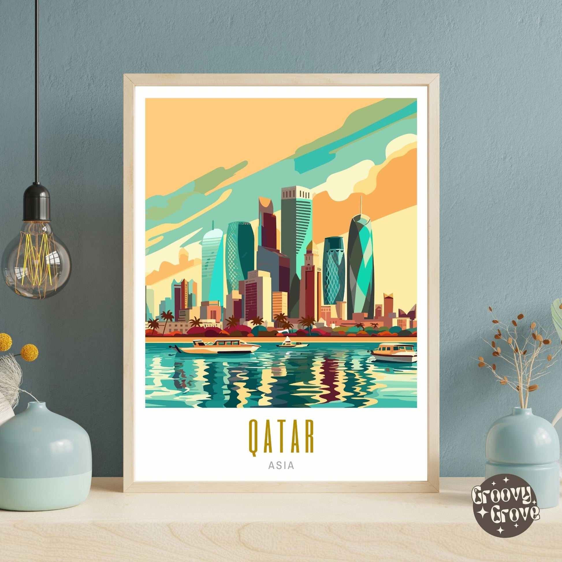 Qatar Poster - GroovyGrove