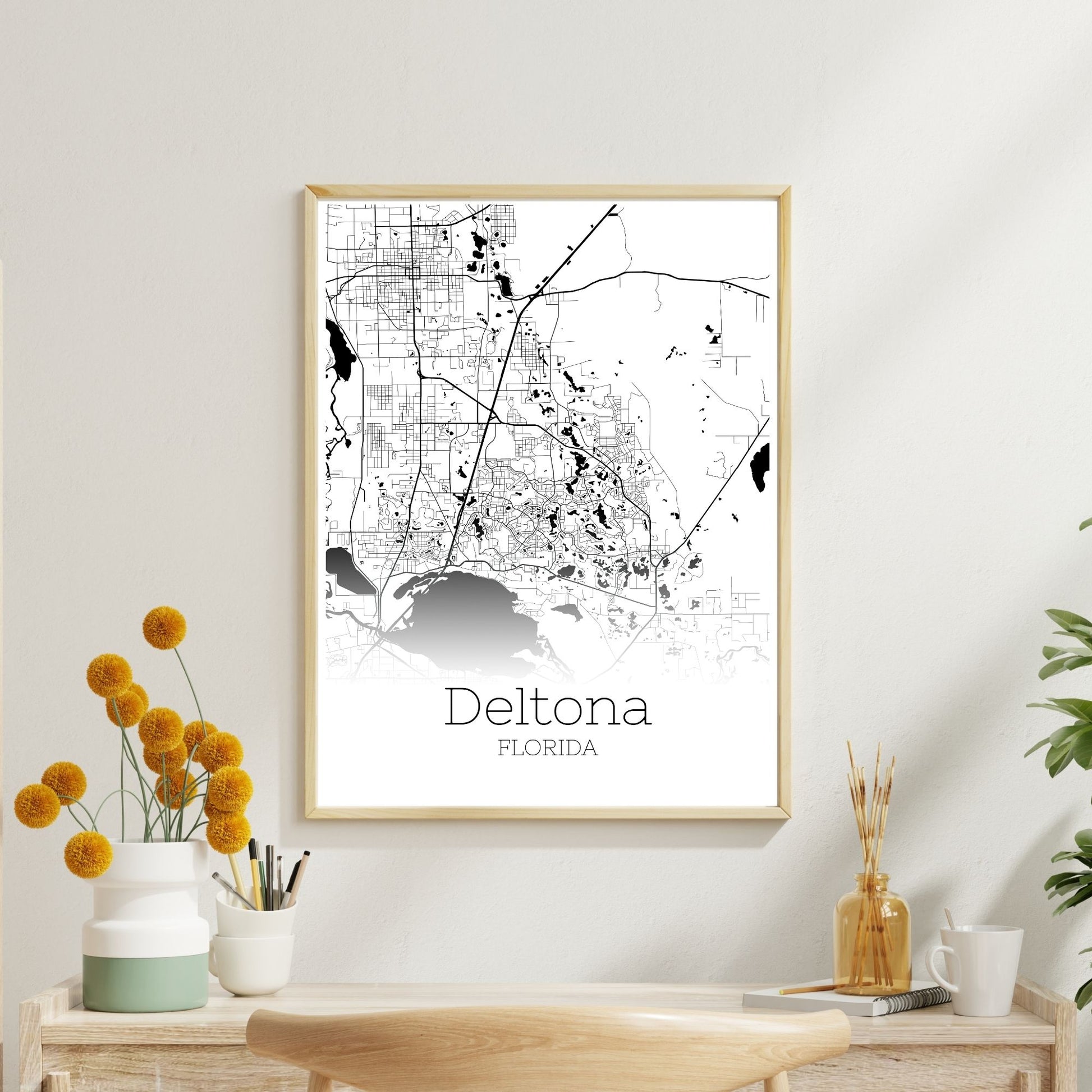 Deltona Florida City Map Poster - GroovyGrove