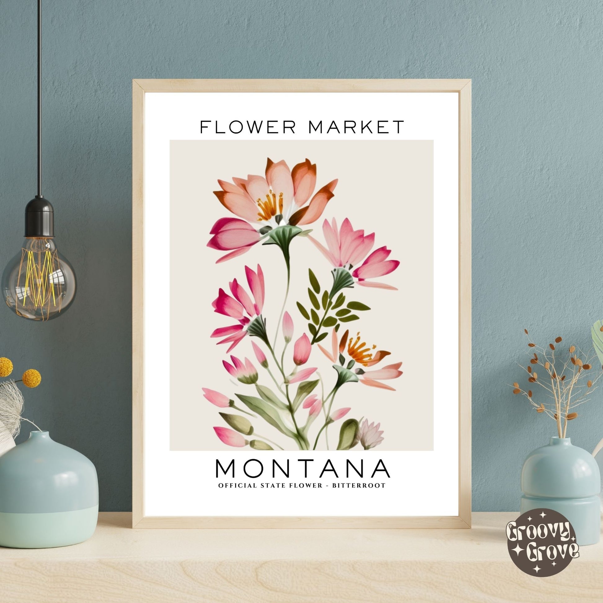 Montana Flower Market Poster - GroovyGrove