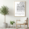 Coral Springs Florida City Map Poster - GroovyGrove