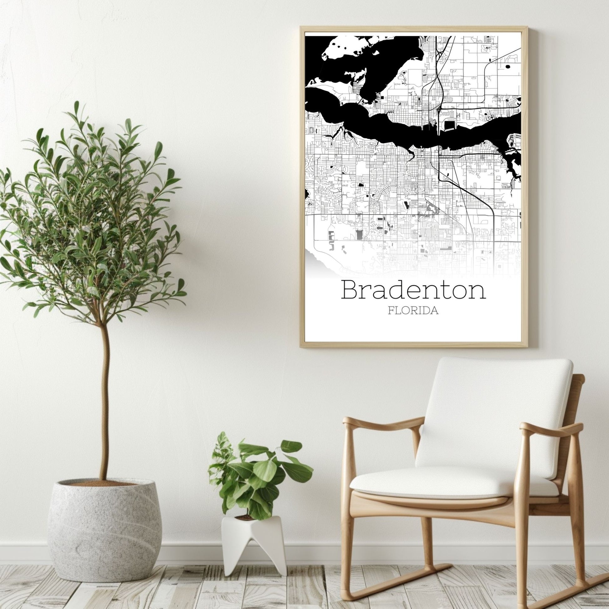 Bradenton Florida City Map Poster - GroovyGrove