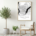 Cape Coral Florida City Map Poster - GroovyGrove