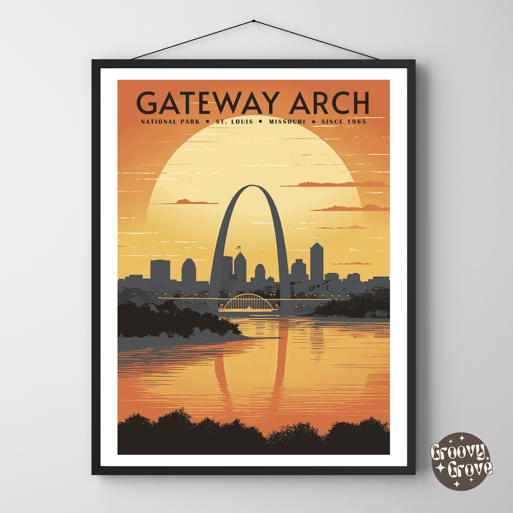 Gateway Arch National Park Vintage Poster - GroovyGrove