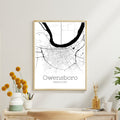 Owensboro Kentucky City Map Poster - GroovyGrove