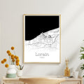 Lorain Ohio City Map Poster - GroovyGrove