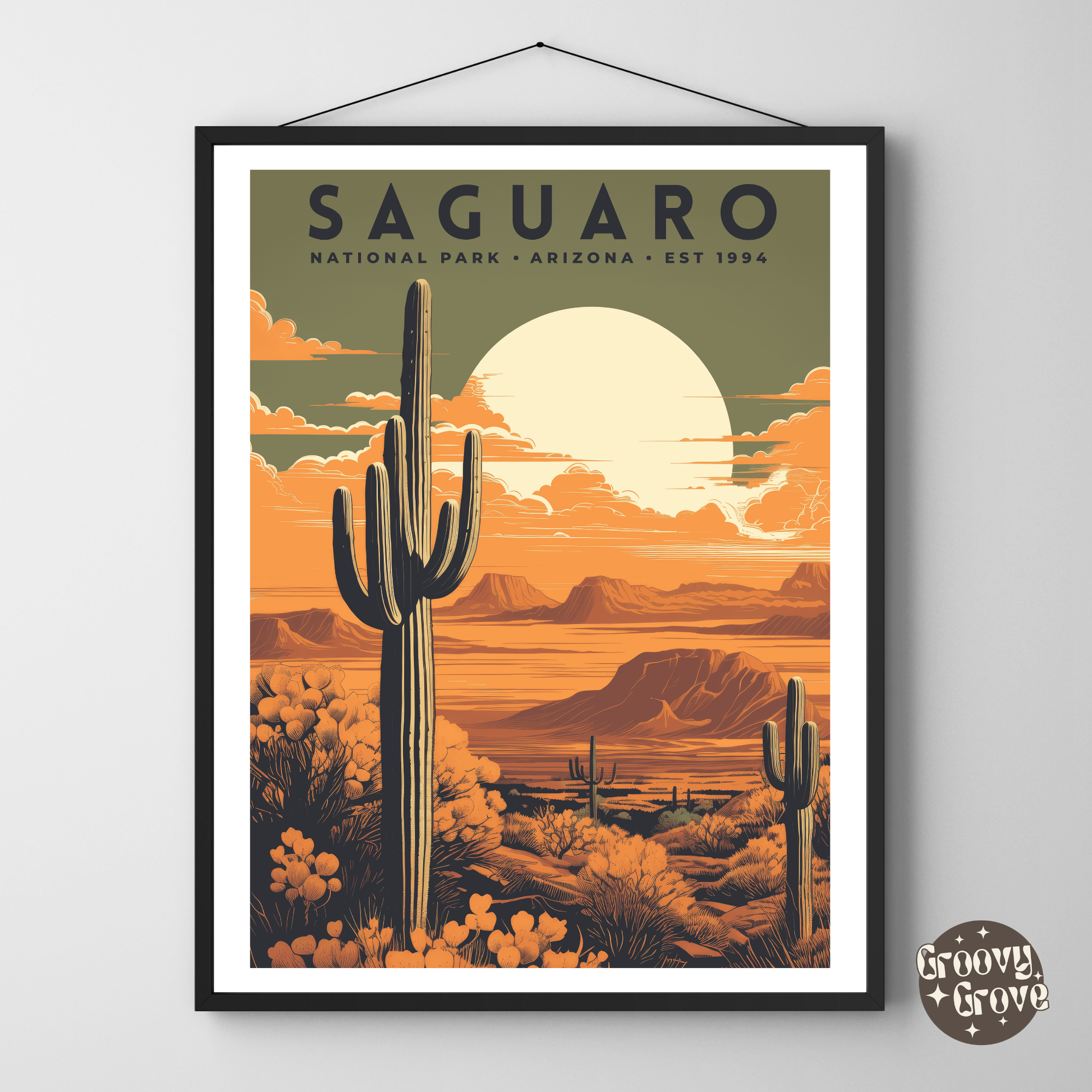 Saguaro National Park Vintage Poster - GroovyGrove