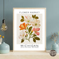 Michigan Flower Market Poster - GroovyGrove