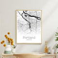 Portland Oregon City Map Poster - GroovyGrove