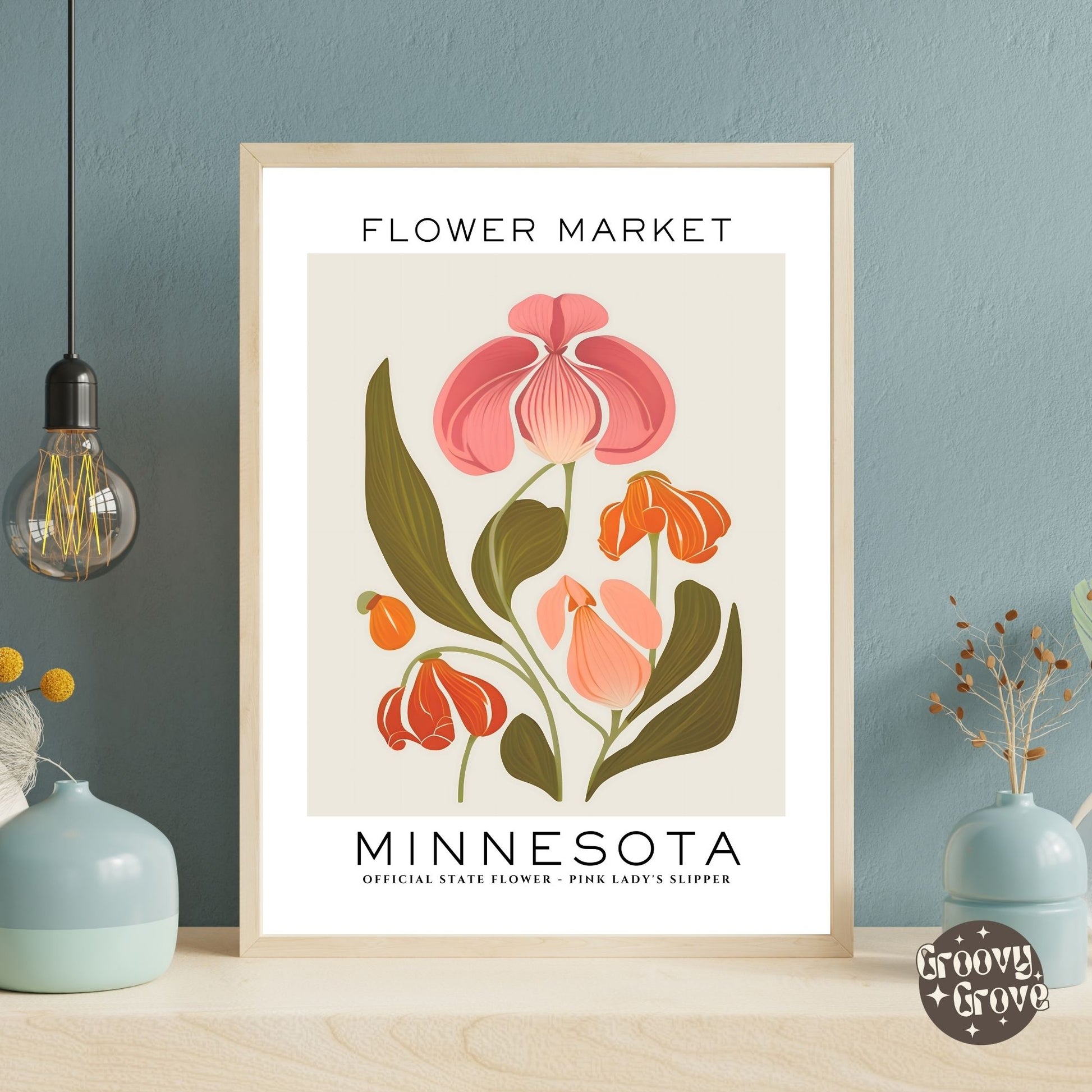 Minnesota Flower Market Poster - GroovyGrove